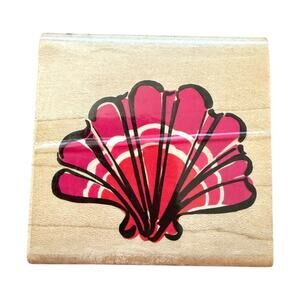 All Night Media Posh Impressions Large Sea Shell Rubber Stamp